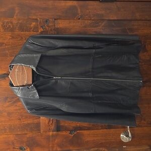 JLC New York Black Buttery Soft Leather Jacket Sz XL Vintage 2002